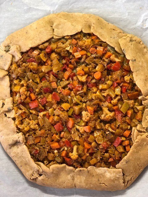 Free-Form Moroccan-Spiced Roasted Vegetable Tart